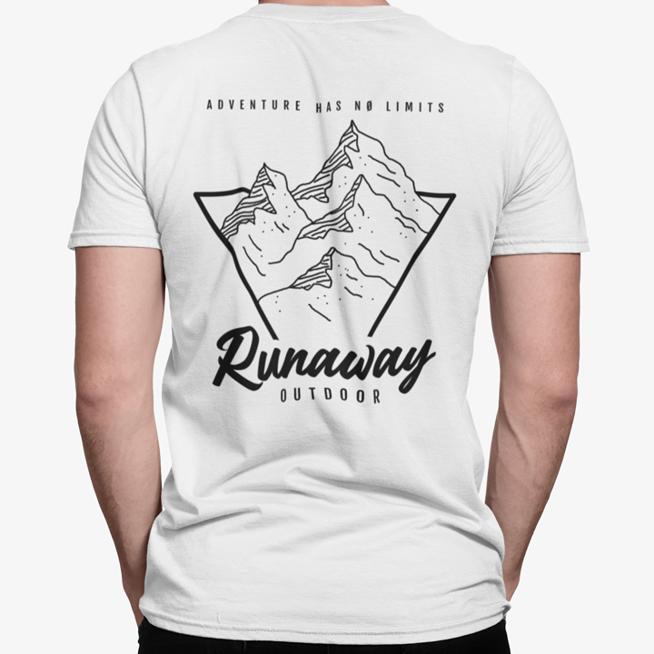 T-shirt Runaway Adventure Has No Limits Blanc