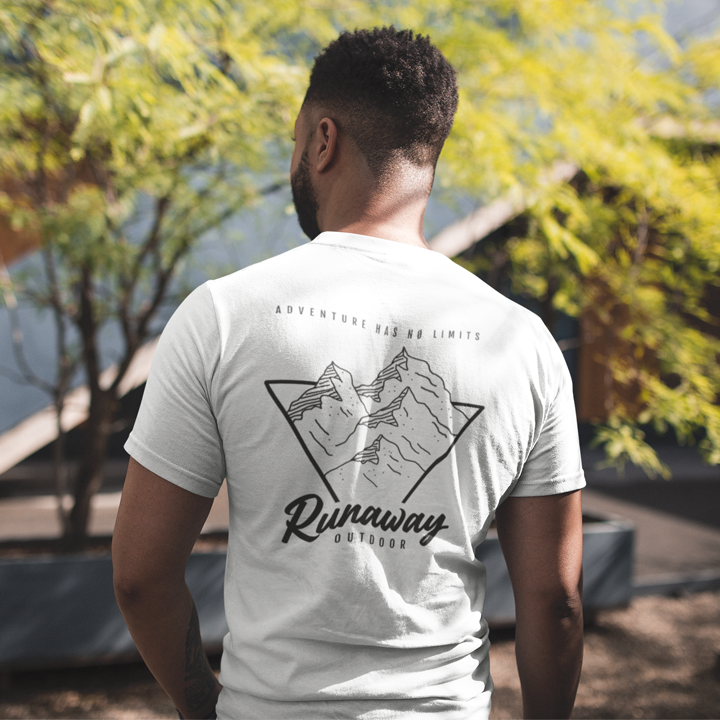 T-shirt Homme Runaway Adventure Has No Limits Blanc